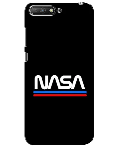 Чехол для Huawei Y6 2018 с картинкой «NASA — классика Red Blue»