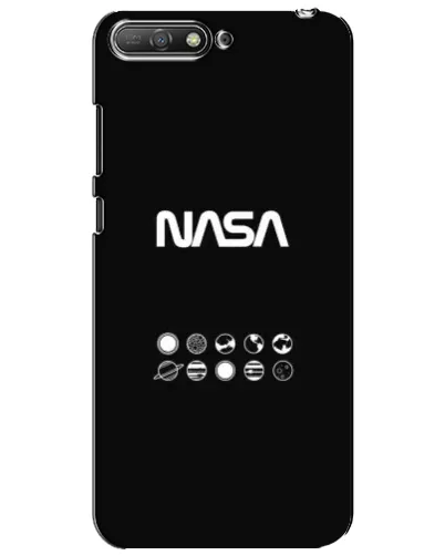 Чехол для Huawei Y6 2018 с картинкой «NASA — технический принт»