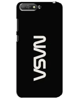 Чехол для Huawei Y6 2018 с картинкой «NASA — вертикальный логотип»