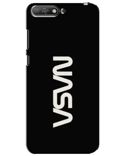 Чехол для Huawei Y6 2018 с картинкой «NASA — вертикальный логотип»