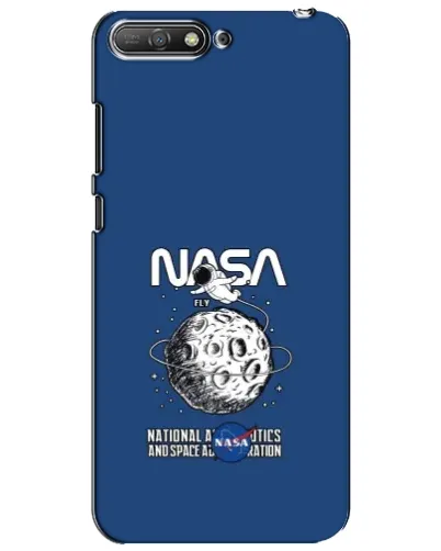 Чехол для Huawei Y6 2018 с картинкой «NASA — лунная миссия»