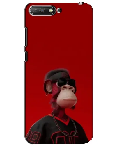 Чехол для Huawei Y6 2018 с картинкой «Bored Ape в красном» Чехол для Huawei Y6 2018 с картинкой «Bored Ape в красном»