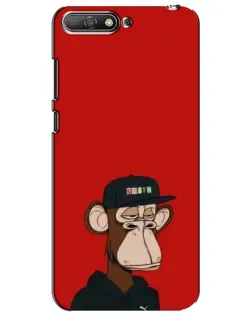 Чехол для Huawei Y6 2018 с картинкой «Bored Ape — красный фон» Чехол для Huawei Y6 2018 с картинкой «Bored Ape — красный фон»