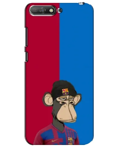 Чехол для Huawei Y6 2018 с картинкой «Bored Ape — фанат Барсы» Чехол для Huawei Y6 2018 с картинкой «Bored Ape — фанат Барсы»
