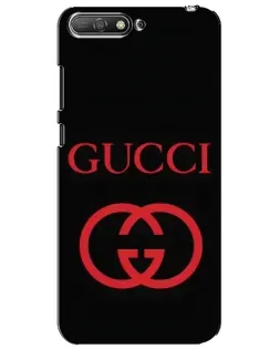 Чехол для Huawei Y6 2018 с картинкой «Gucci — красный логотип»