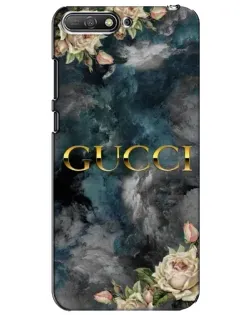 Чехол для Huawei Y6 2018 с картинкой «Абстрактные цветы Gucci»