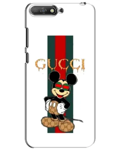 Чехол для Huawei Y6 2018 с картинкой «Микки Маус Gucci — полосы» Чехол для Huawei Y6 2018 с картинкой «Микки Маус Gucci — полосы»