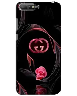 Чехол для Huawei Y6 2018 с картинкой «Gucci — неоновая роза»
