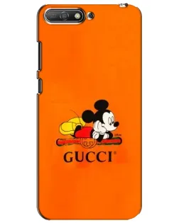 Чехол для Huawei Y6 2018 с картинкой «Микки Маус Gucci — оранж»