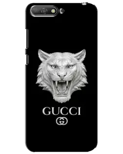 Чехол для Huawei Y6 2018 с картинкой «Gucci — серебряный лев»
