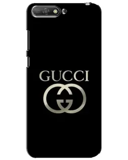 Чехол для Huawei Y6 2018 с картинкой «Gucci — золото на черном»