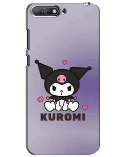 Чехол для Huawei Y6 2018 с картинкой «Kuromi — фиолетовый арт»