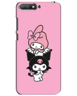 Чехол для Huawei Y6 2018 с картинкой «My Melody и Kuromi»