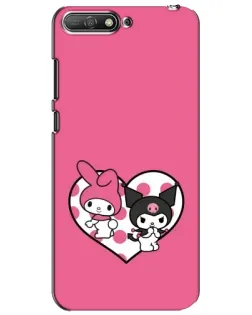 Чехол для Huawei Y6 2018 с картинкой «Kuromi и My Melody»