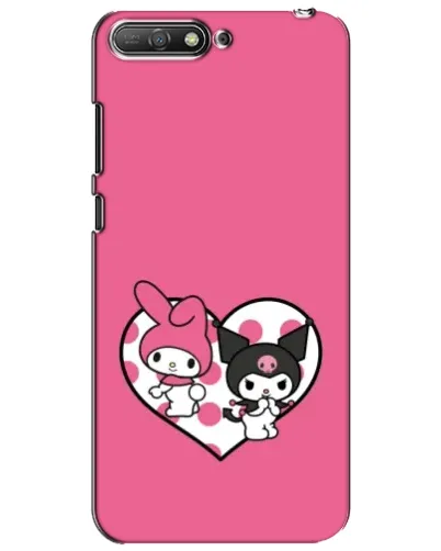 Чехол для Huawei Y6 2018 с картинкой «Kuromi и My Melody»