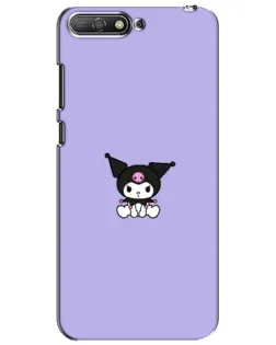 Чехол для Huawei Y6 2018 с картинкой «Kuromi — фиолетовый минимализм»
