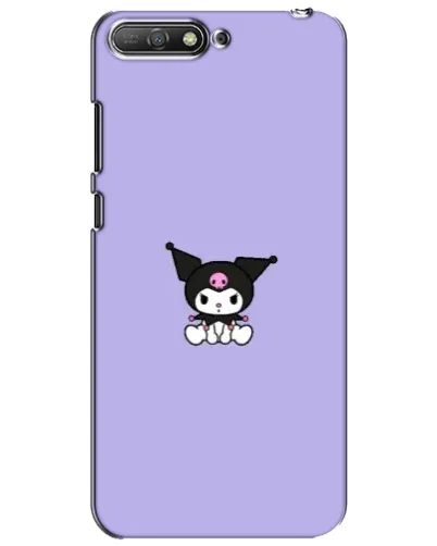 Чехол для Huawei Y6 2018 с картинкой «Kuromi — фиолетовый минимализм»