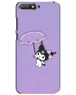 Чехол для Huawei Y6 2018 с картинкой «Kuromi с зонтиком»