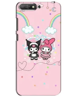 Чехол для Huawei Y6 2018 с картинкой «My Melody и Kuromi»