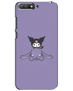 Чехол для Huawei Y6 2018 с картинкой «Kuromi на лиловом фоне»