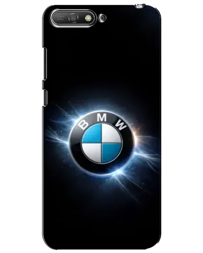 Чехол для Huawei Y6 2018 с картинкой «BMW — неоновое сияние»