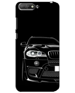Чехол для Huawei Y6 2018 с картинкой «Темный силуэт BMW»