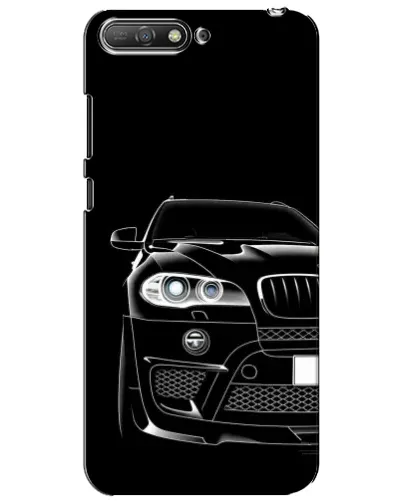 Чехол для Huawei Y6 2018 с картинкой «Темный силуэт BMW»