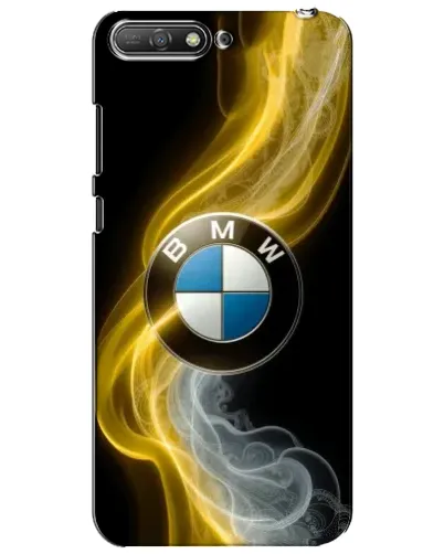 Чехол для Huawei Y6 2018 с картинкой «Золотистый дым BMW»