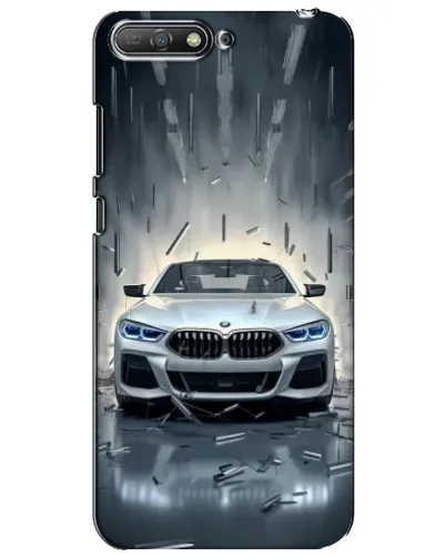 Чехол для Huawei Y6 2018 с картинкой «BMW в свете фар»
