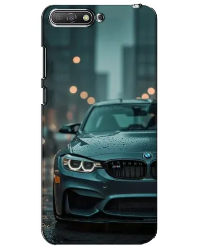 Чехол для Huawei Y6 2018 с картинкой «BMW в огнях города»
