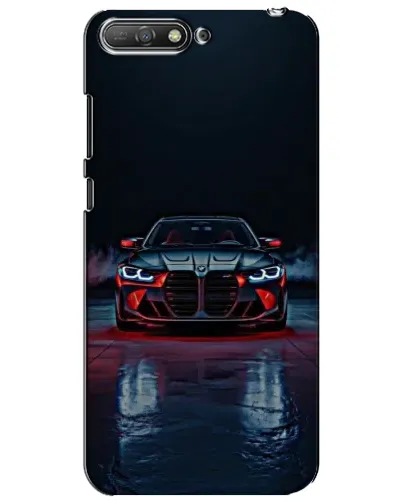 Чехол для Huawei Y6 2018 с картинкой «BMW на мокрой дороге»