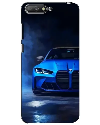 Чехол для Huawei Y6 2018 с картинкой «Голубая BMW M4»
