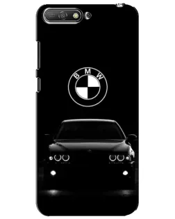 Чехол для Huawei Y6 2018 с картинкой «BMW — взгляд из темноты»