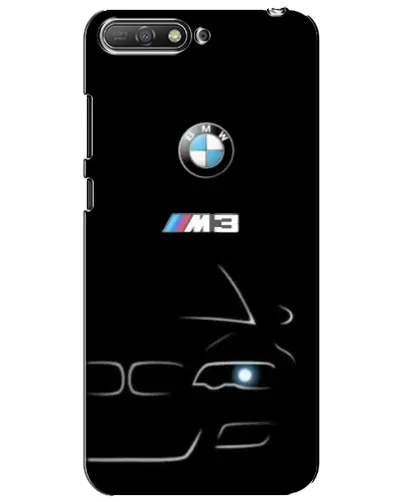 Чехол для Huawei Y6 2018 с картинкой «Минималистичный принт BMW M3»