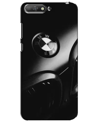 Чехол для Huawei Y6 2018 с картинкой «Эмблема BMW — макро»