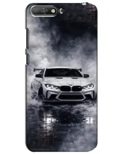 Чехол для Huawei Y6 2018 с картинкой «BMW сквозь туман»