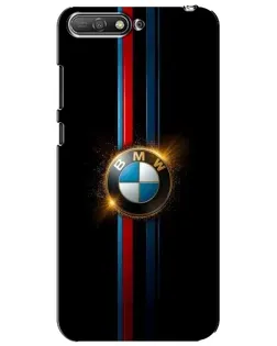 Чехол для Huawei Y6 2018 с картинкой «BMW M-Power неон»