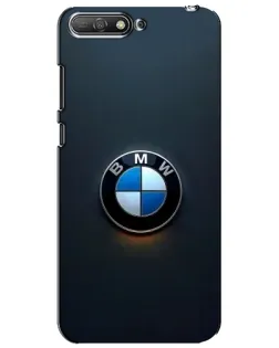 Чехол для Huawei Y6 2018 с картинкой «Логотип BMW — минимализм»