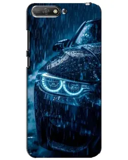 Чехол для Huawei Y6 2018 с картинкой «BMW под дождем»