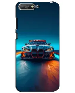 Чехол для Huawei Y6 2018 с картинкой «BMW — огни неона»