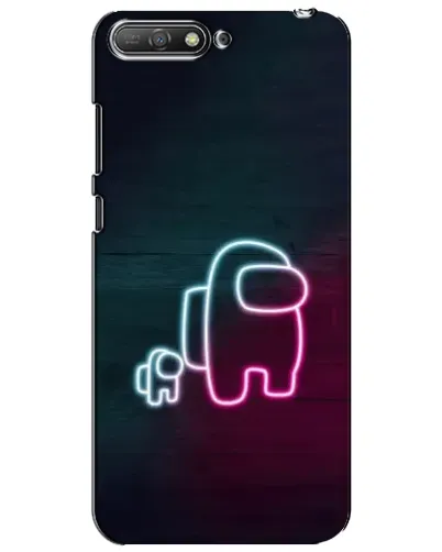 Чехол для Huawei Y6 2018 с картинкой «Among Us неон-арт» Чехол для Huawei Y6 2018 с картинкой «Among Us неон-арт»