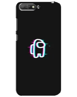 Чехол для Huawei Y6 2018 с картинкой «Among Us неон»