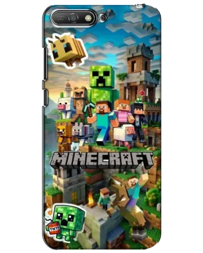 Чехол для Huawei Y6 2018 с картинкой «Замок Minecraft»