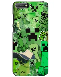 Чохол для Huawei Y6 2018 з картинкою «Кріпери Minecraft»