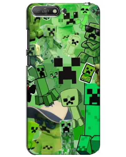 Чехол для Huawei Y6 2018 с картинкой «Криперы Minecraft»