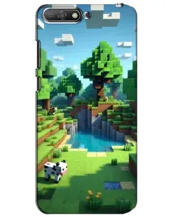 Чехол для Huawei Y6 2018 с картинкой «Minecraft летний день»