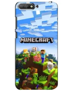 Чехол для Huawei Y6 2018 с картинкой «Minecraft классический мир»