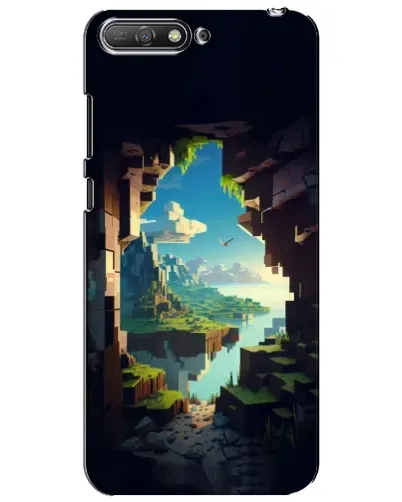 Чехол для Huawei Y6 2018 с картинкой «Вид из пещеры»