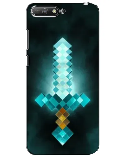 Чехол для Huawei Y6 2018 с картинкой «Алмазный меч неон»