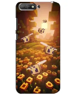 Чехол для Huawei Y6 2018 с картинкой «Поле подсолнухов»